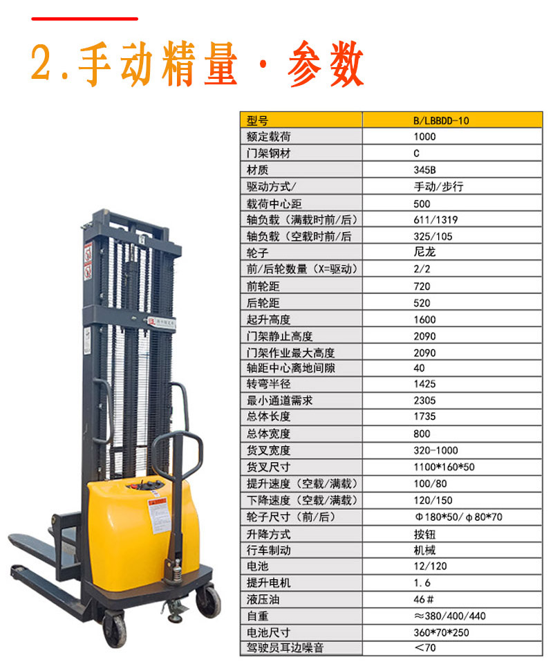 1噸半電動(dòng)堆高車2