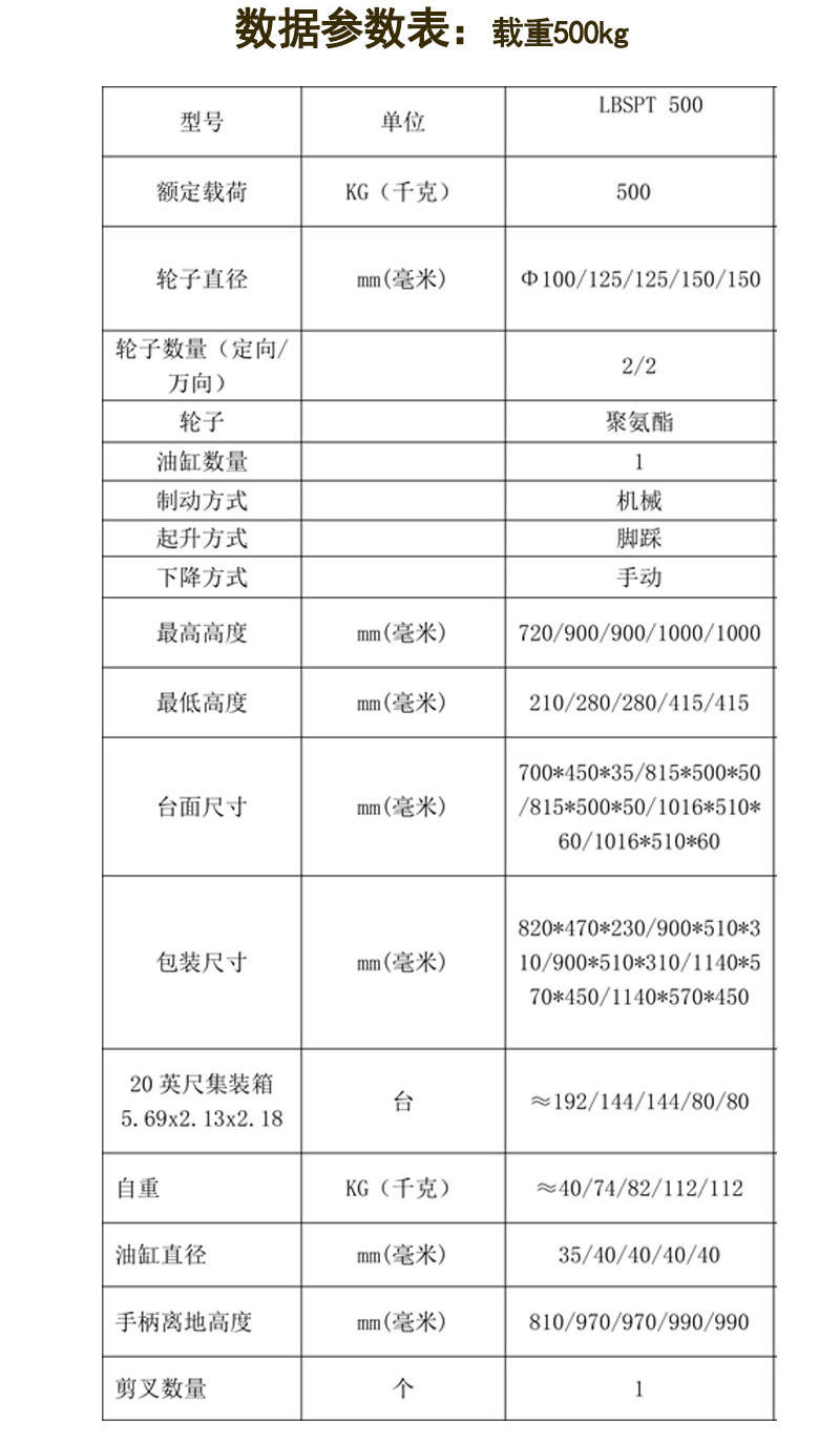 移動式手動升降平臺車3